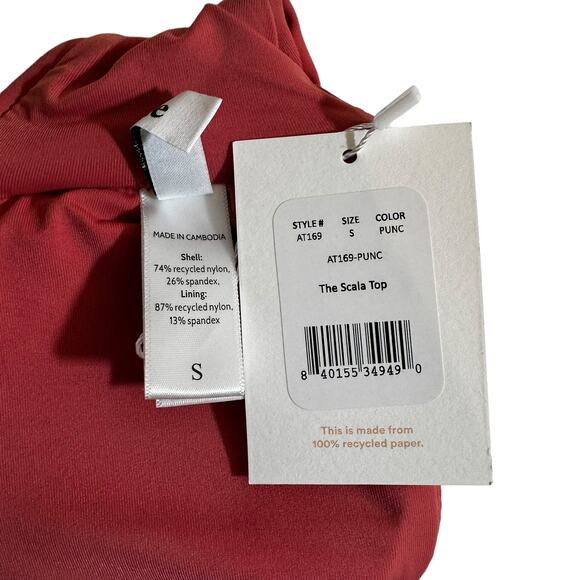 NWT Andie Swim The Scala Bikini Top Punch Small Beach Pool Resort Spring Break - Picture 4 of 5